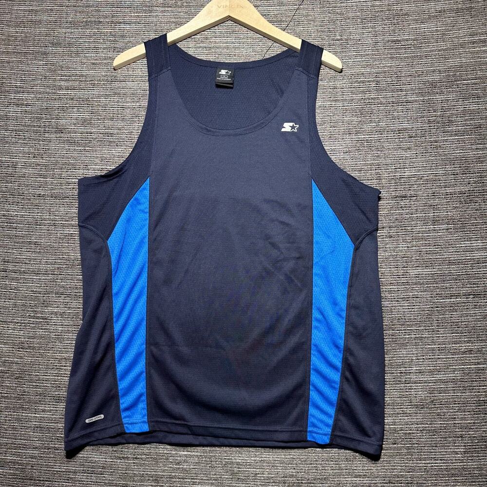 Starter Vintage Tank Top Shirt Men's L Blue Sleeveless GYM Athletic